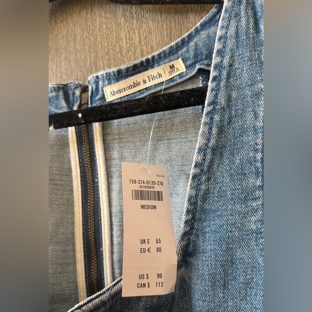 Abercrombie & Fitch Blue Denim Mini Dress - Picture 3 of 4